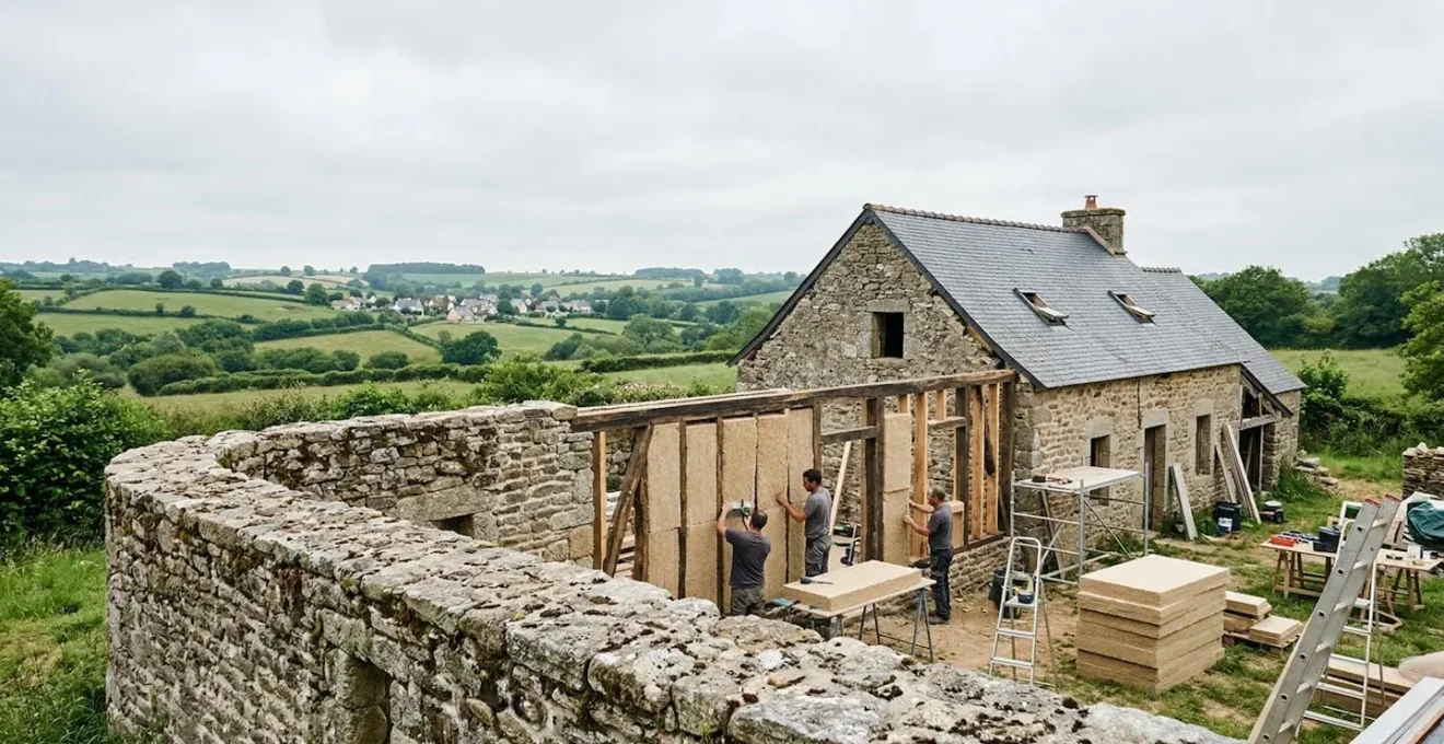 Rénovation durable d'une maison bretonne avec isolation en matériaux biosourcés