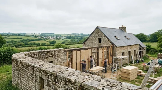 Rénovation durable d'une maison bretonne avec isolation en matériaux biosourcés